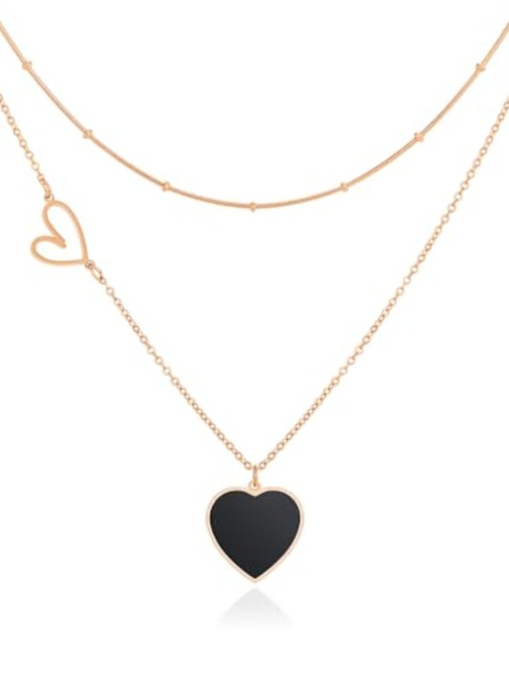 New - Layered Choker Heart Pendant Necklace for Women Trendy